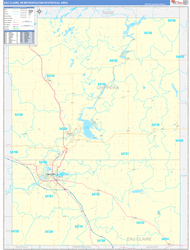 Eau Claire Metro Area Wall Map Basic Style 2026